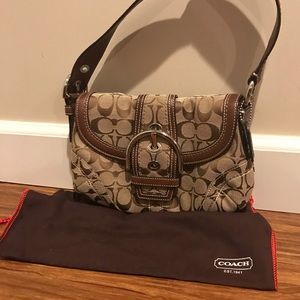Brown Coach shoulder bag