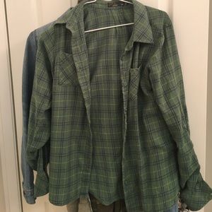 Prana green flannel