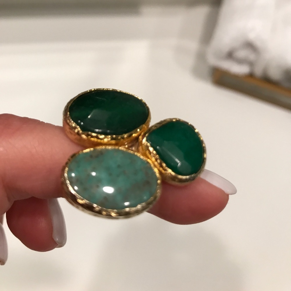 Triple Stone Ring - image 2