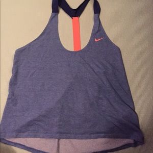 Nike Blue and Orange tank Large