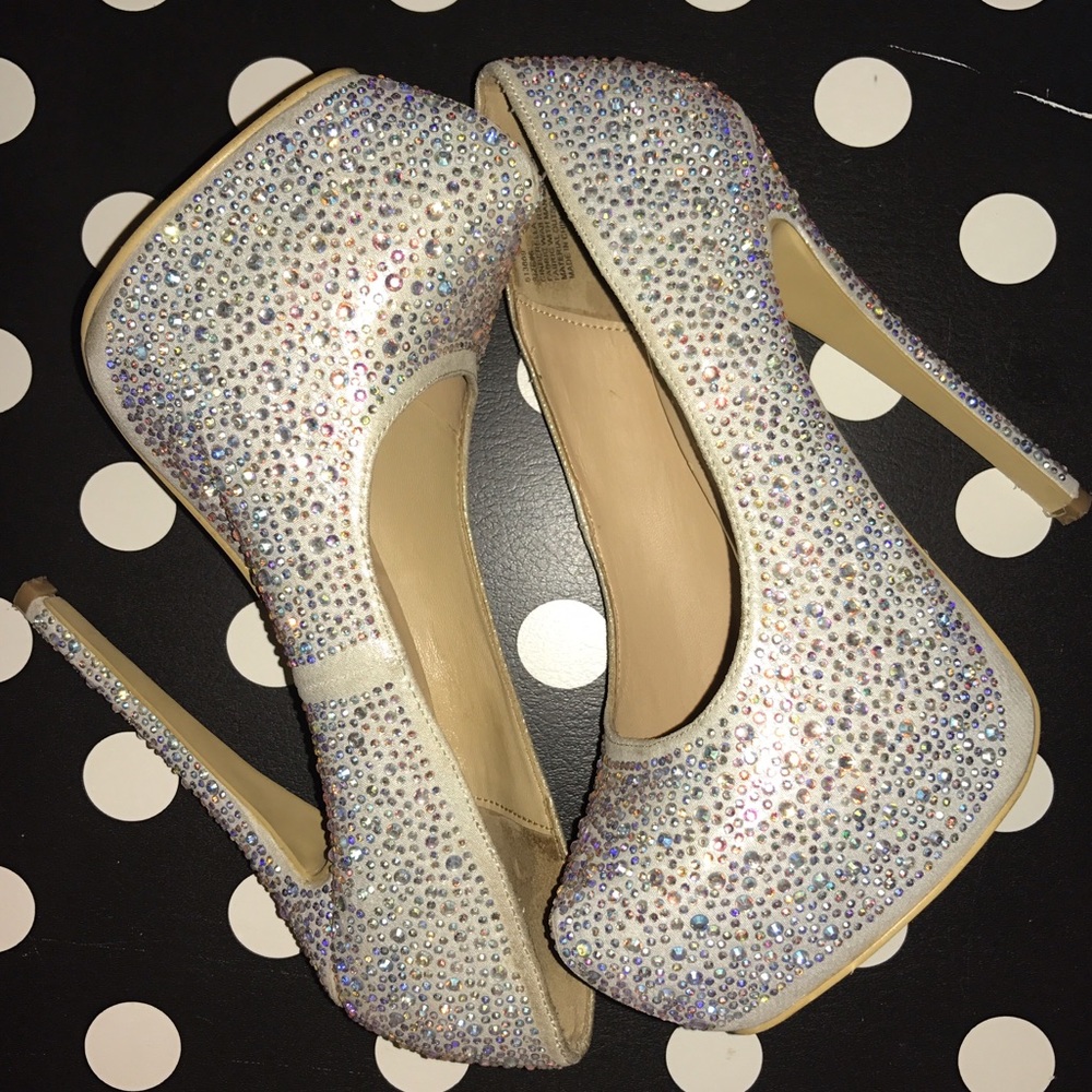 Cinderella Silver Rhinestone Heels