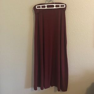 Maroon Maxi Skirt
