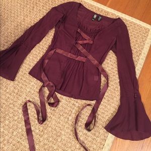 *SALE** Burgundy Corset Top