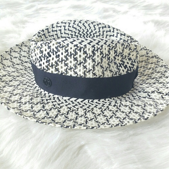 ❤️HP❤️ MAISON MICHEL virginie two tone Panama hat