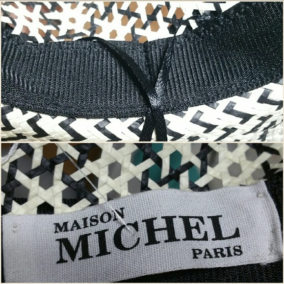 ❤️HP❤️ MAISON MICHEL virginie two tone Panama hat main image 7