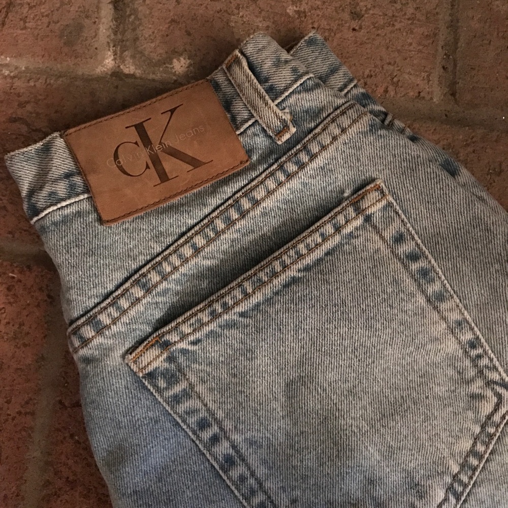 Calvin Klein high waisted demin shorts