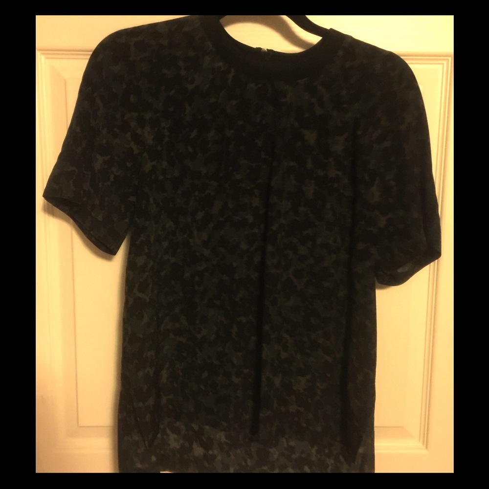 Madewell chiffon camo blouse