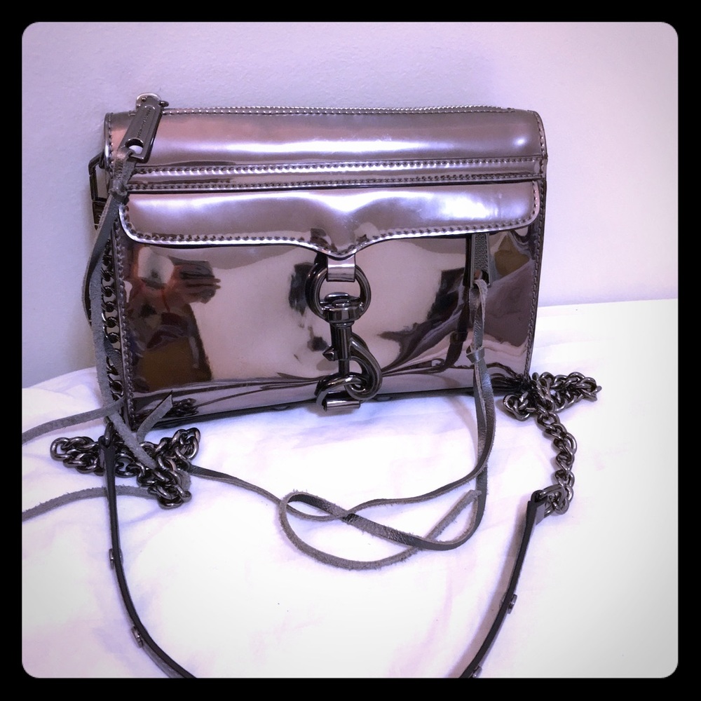 Rebecca Minkoff Mini Mac Mirror Metallic Crossbody