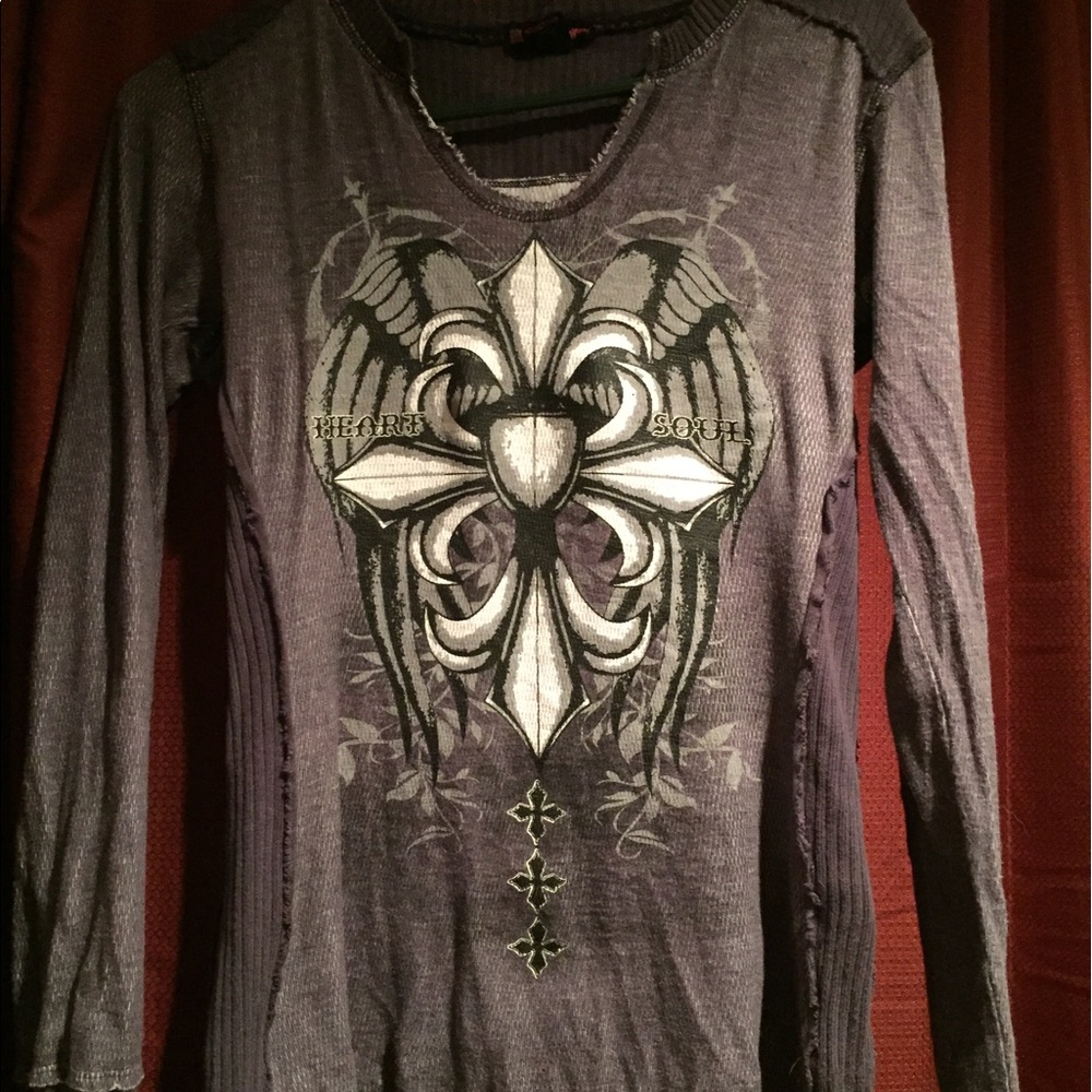 Rock and roll cowgirl long sleeve shirt