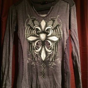 Rock and roll cowgirl long sleeve shirt