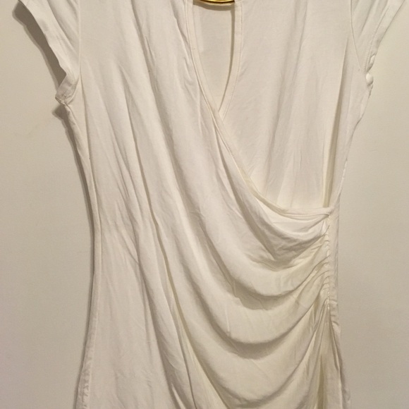 Dress top with rousting at left hip. - Picture 4 of 4