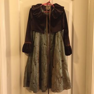 Jocelyn B. Dress blue & brown (iridescent)--Size 6