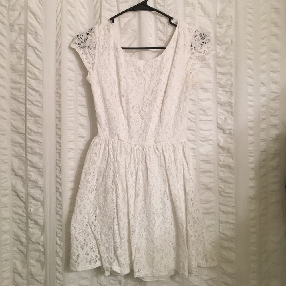 Floral White Dress