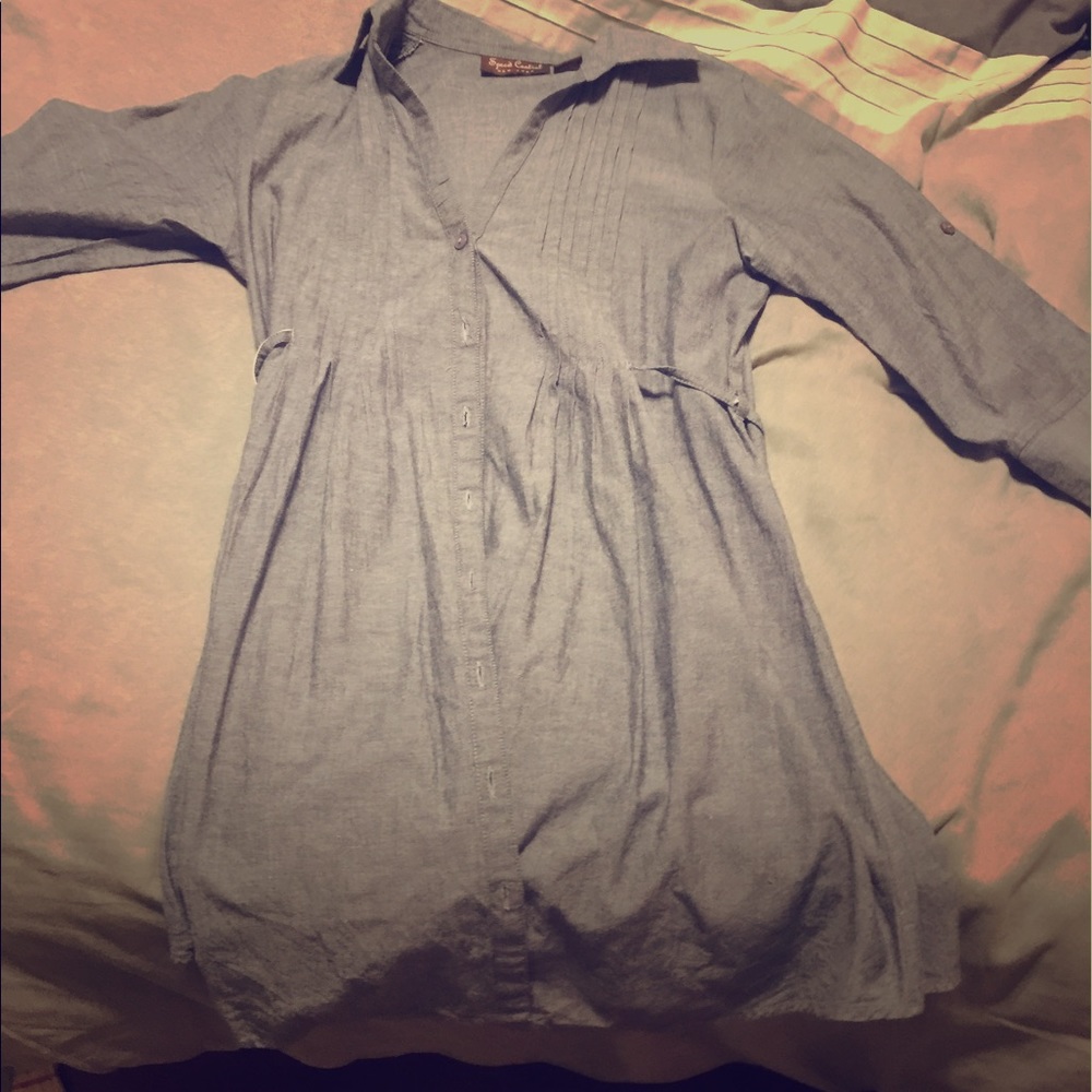 Shirt dress super cute with leggings on jeans!