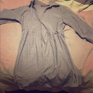 Shirt dress super cute with leggings on jeans!