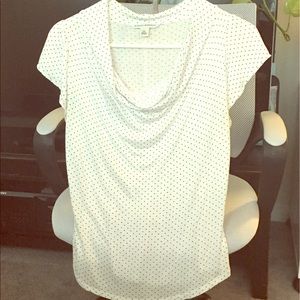 Banana Republic cowl neck flutter sleeve top