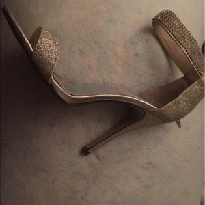 Gold strap heels