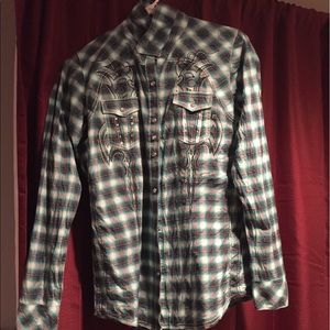 Rock by wrangler plaid button down