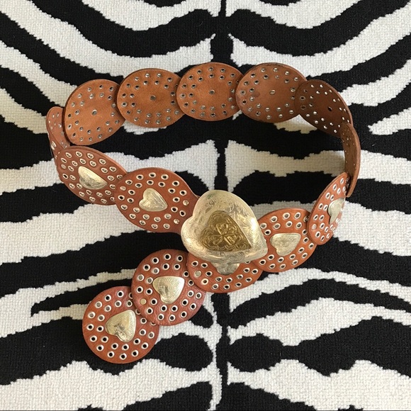 Chico's Accessories - Leather Heart Concho Belt*Coachella/Gypsy/Western*