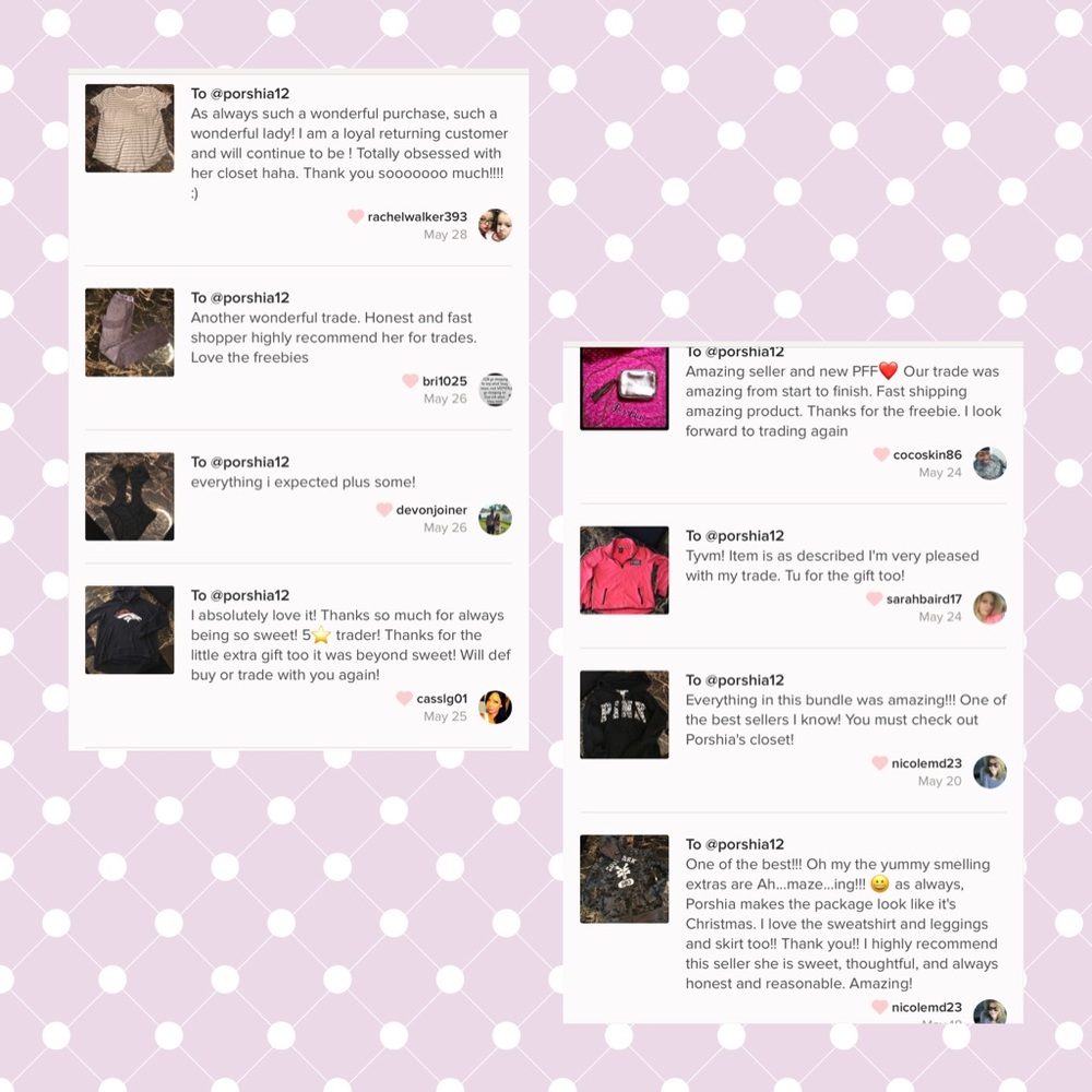 ⭐️My ⭐️Amazing ⭐️Poshers⭐️their reviews⭐️