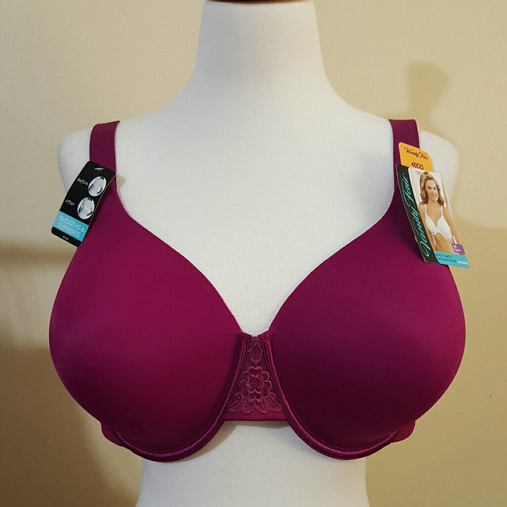Vanity Fair Beauty back Back Smoother Magenta Bra
