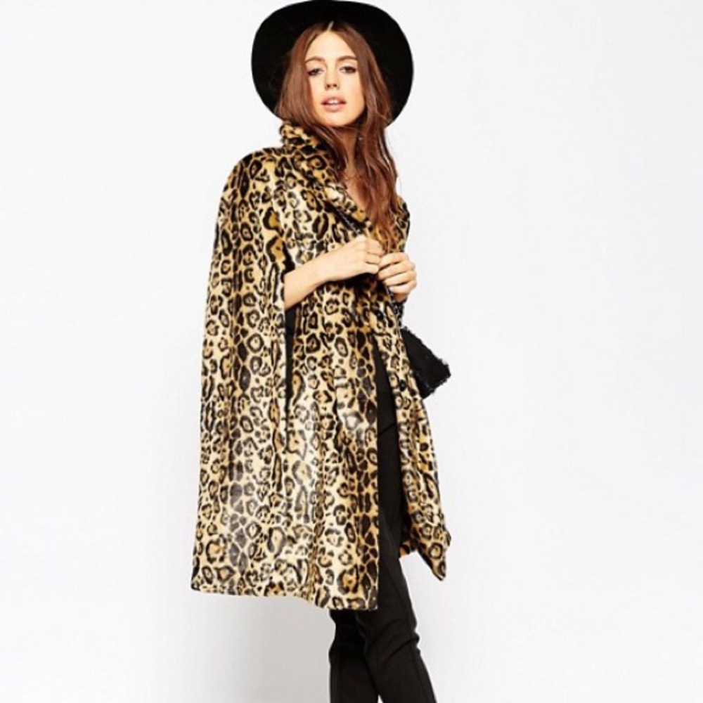 ISO: ASOS leopard faux fur cape