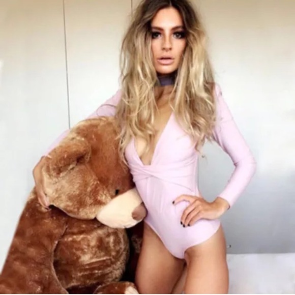 🌷NASTY GAL SEXY AS HELL bOdYsUiT PINK🌷 - Picture 2 of 3