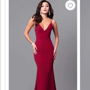 Burgundy prom dress