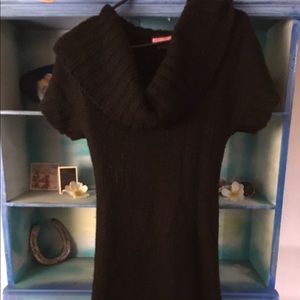 Short sleeve oversized Turtleneck Dress