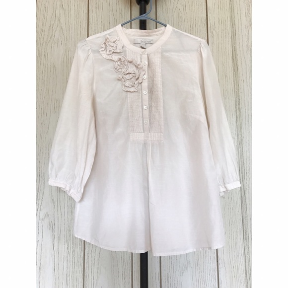 Banana Republic Tops - Banana Republic Flower Ruffled Blouse