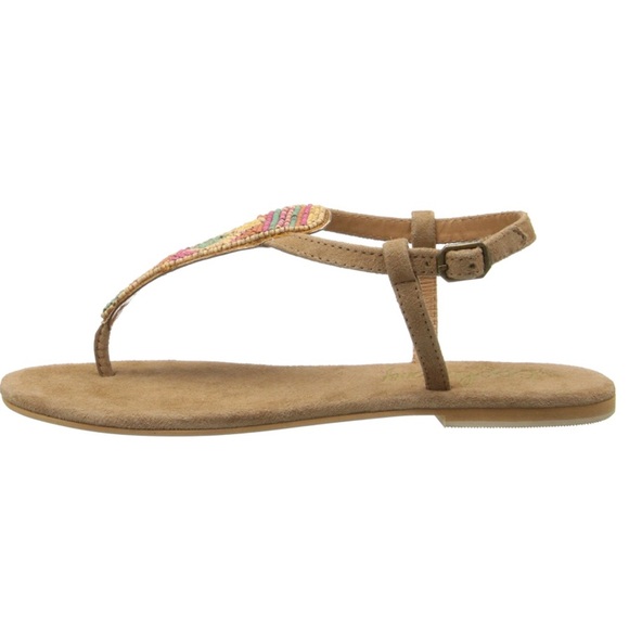 Boho Chic Leather Hand Beaded Sandal - Picture 3 of 5