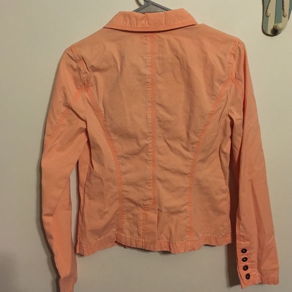 Coral color fitted jacket - Picture 3 of 3
