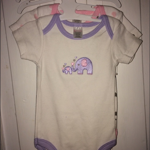3-6 month elephant onesie set - Picture 1 of 2