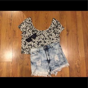 Floral crop top