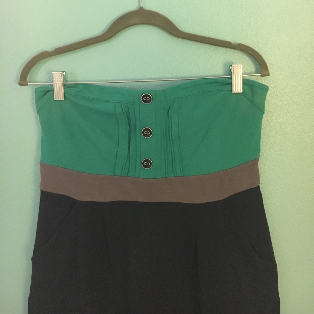 Polished strapless empire-waist dress