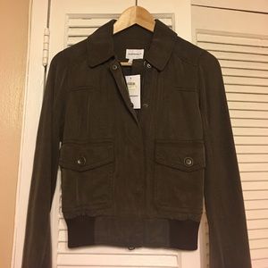 NWT CLUB MONACO Amelia Brown WomenBomber Jacket XS