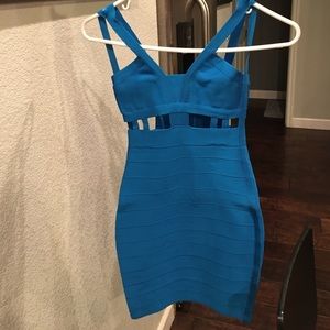 Blue bandage dress