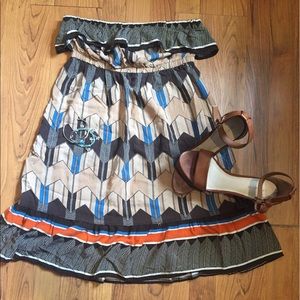 Strapless Ana printed dress