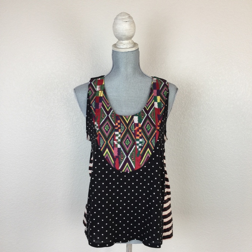 Tiny From Anthro Multi Pattern Sleeveless Top - image 1