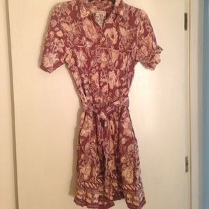 Vintage 90s AF mauve skort play suit romper