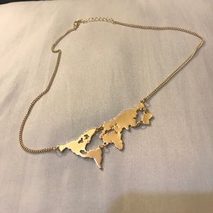 Brand New World Map Necklace