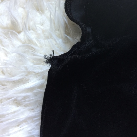 NWT [Topshop] Black Velvet Polly Bardot Top - 2 - Picture 6 of 7