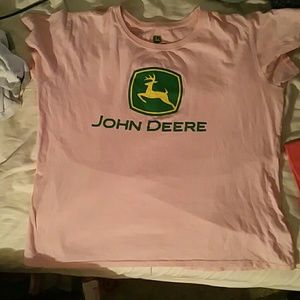 Pink John deere XL SHORT SLEEVE PINK TEE
