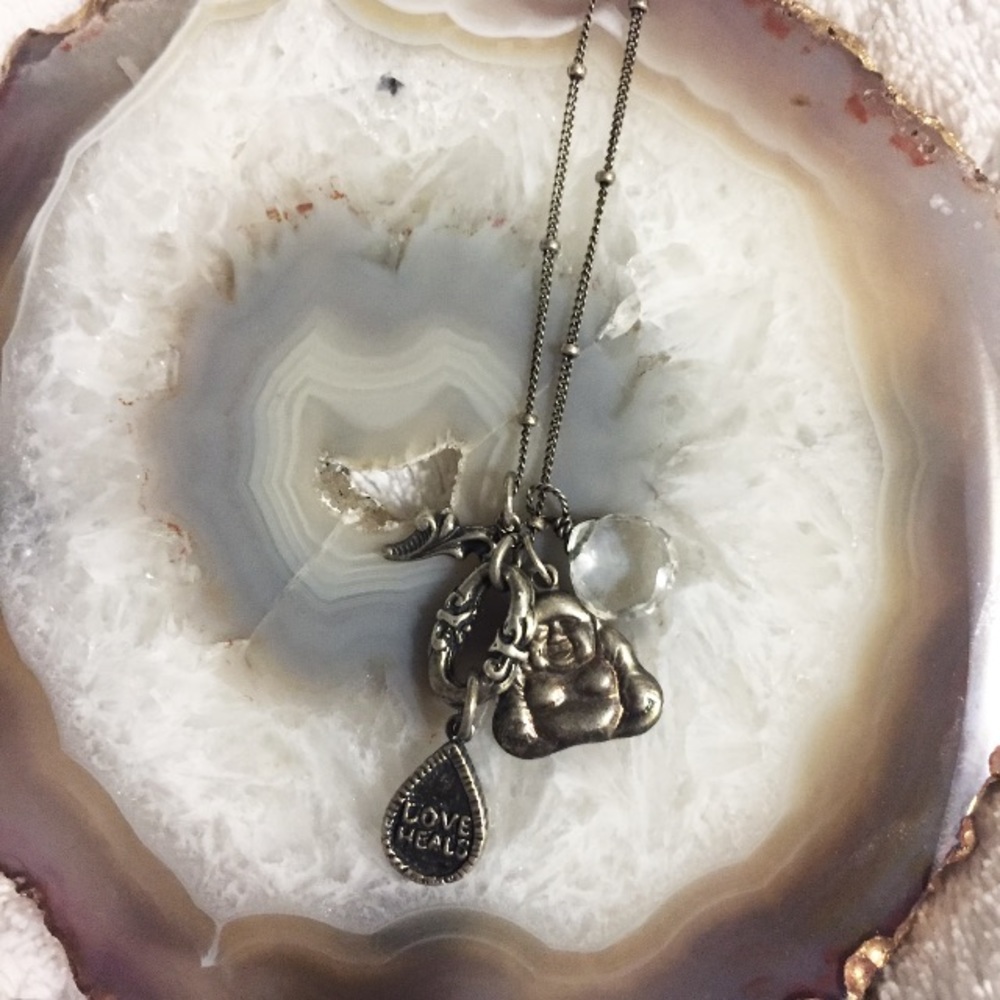 Love Heals Buddha Charm Necklace