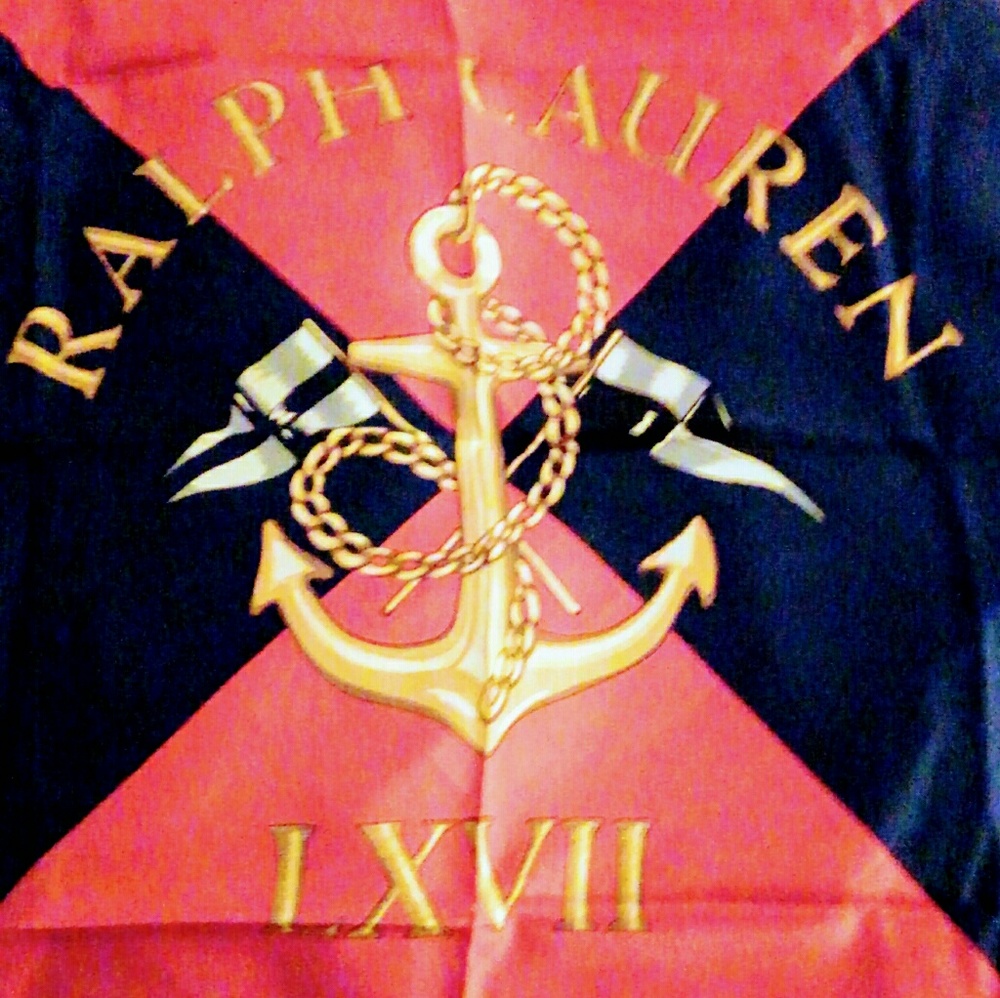 Ralph Lauren designer nautical silk scarf ⚓