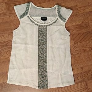 Anthropologie Deletta vintage green top!
