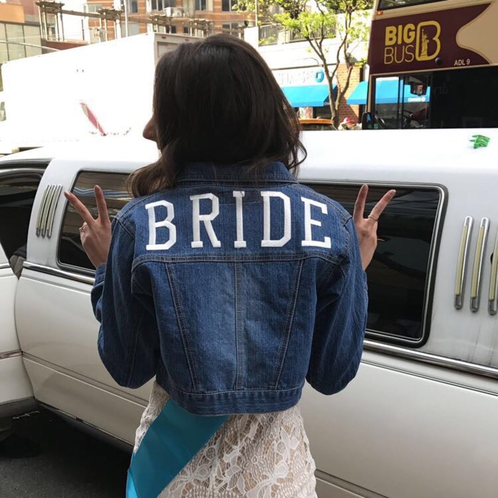 CUSTOM Denim Embroidered Letter Jacket