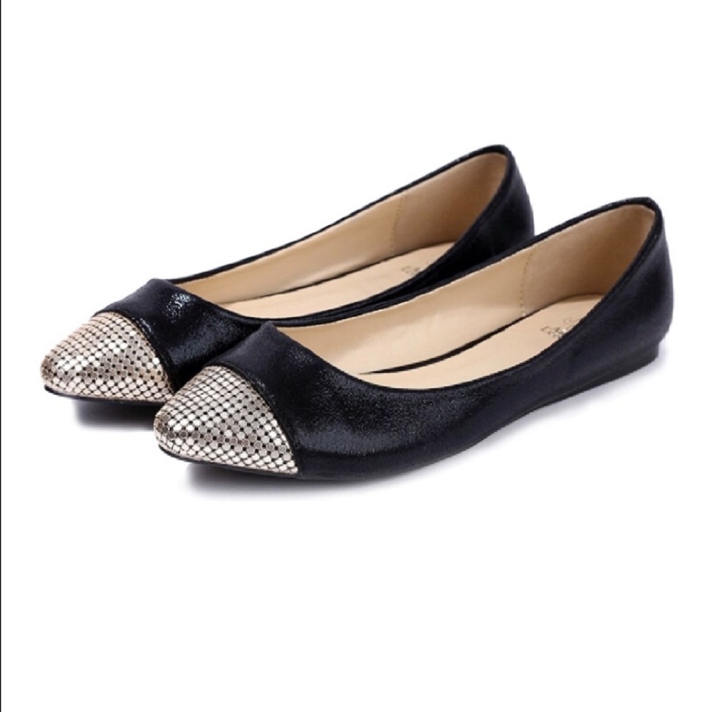Two-toned Pointed Toe Ballet Flats 👠💖