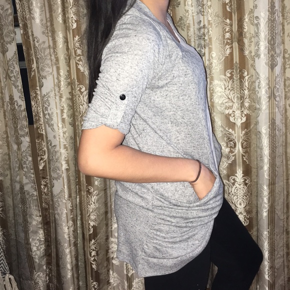 Pink Rose Grey Cardigan - Picture 4 of 6