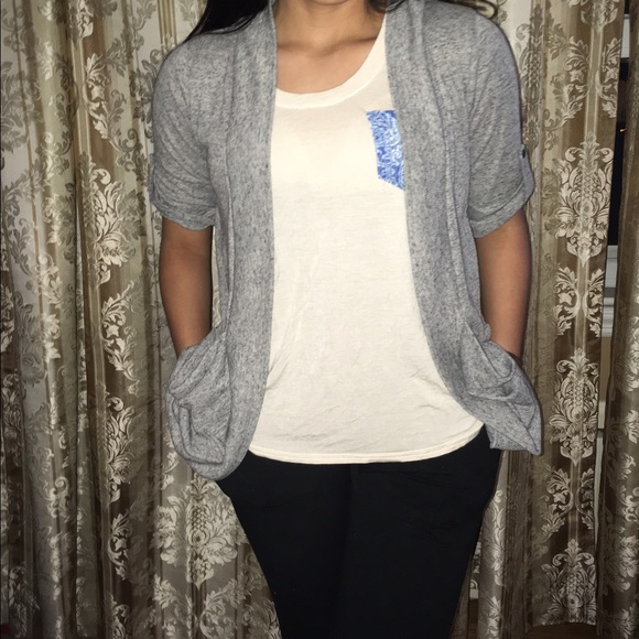 Pink Rose Grey Cardigan - Picture 5 of 6